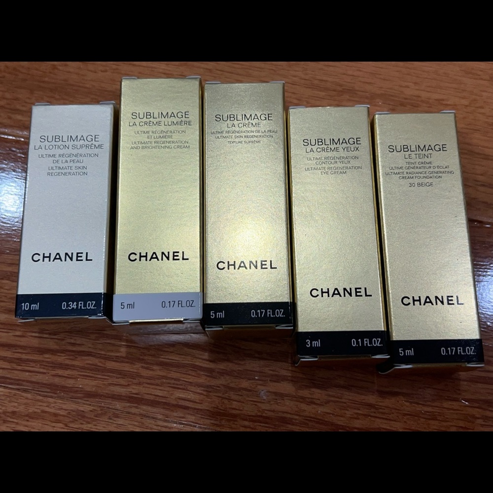 Chanel Sublimage Skincare Sample Set total of 5 samples - brand new